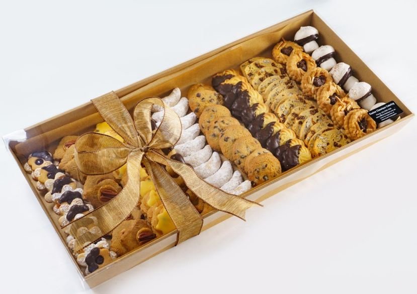 Biscuit Gift Trays - ribbon - Large (90 pieces)