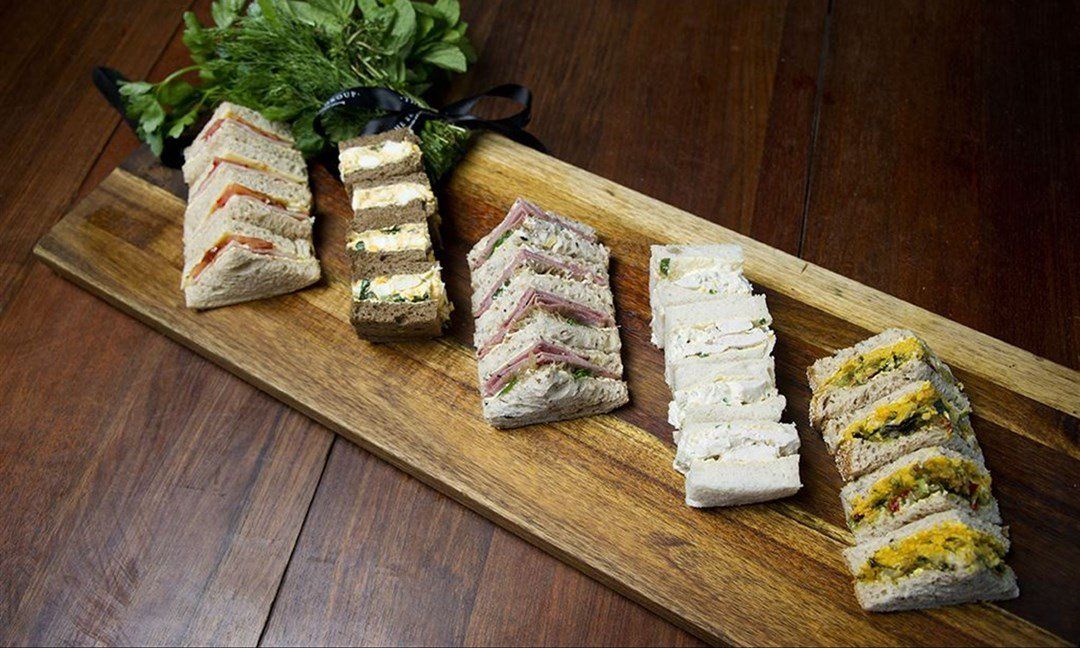 Sandwich Rounds - Char grilled vegetable, carrot hummus, rocket (VE)
