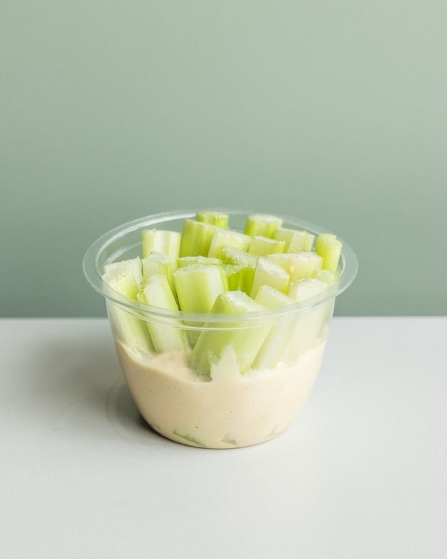 Celery and Hummus Pot 