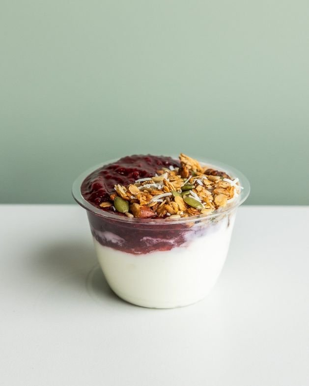 Raspberry Compote, Yoghurt and Granola Pot 