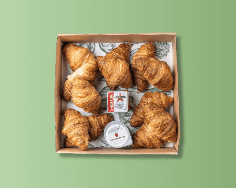 Mini Croissants with Jam and Butter
