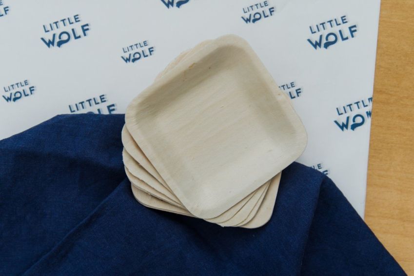 Small Square Bamboo Plates (pack of 10)