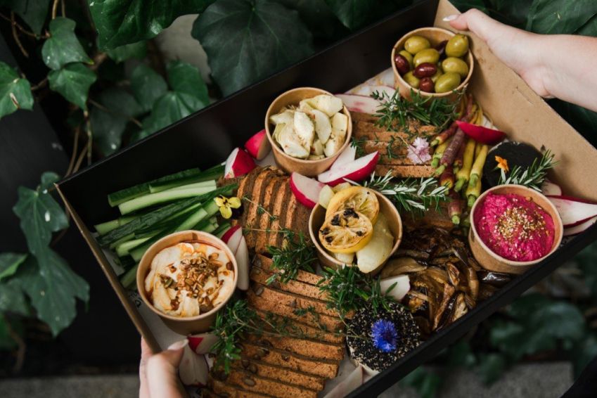 Vegetable garden platter