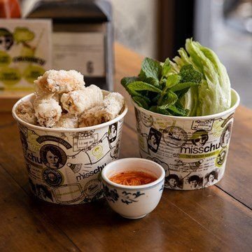 Bucket of Vegetarian Net Spring Rolls (GF) (DF)