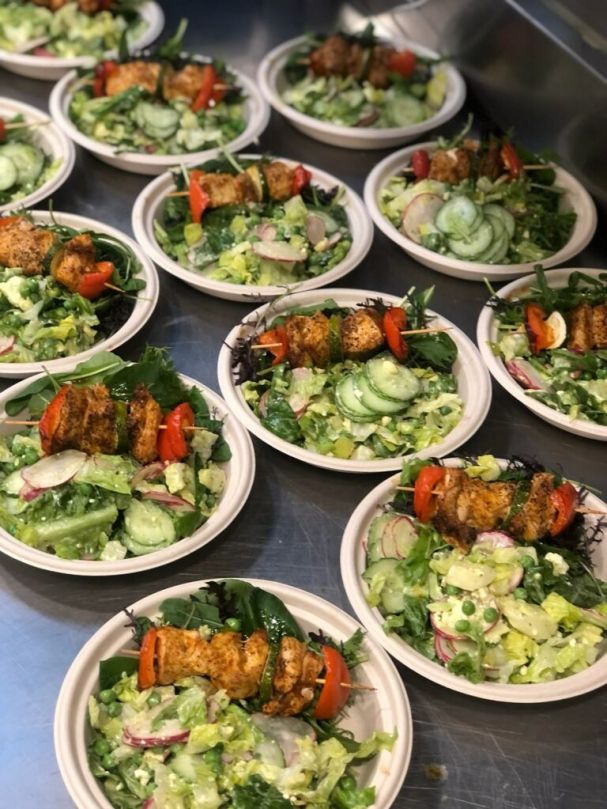 Seasonal Greens, Green Bean, Radish, Pea with Lemon Herb & Feta Dressing