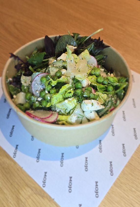 Seasonal Greens, Green Bean, Radish, Pea with Lemon Herb & Feta Dressing