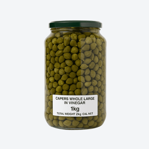 2kg Capers Whole Large in Vinegar