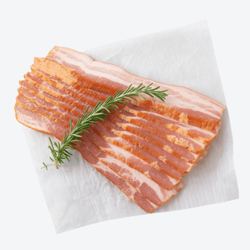 5kg Bacon Streaky Double Smoked American Maple Black Forest