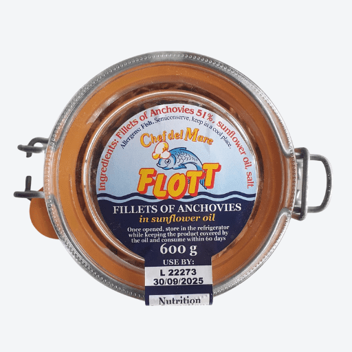 600g Anchovies Flott Cliptop