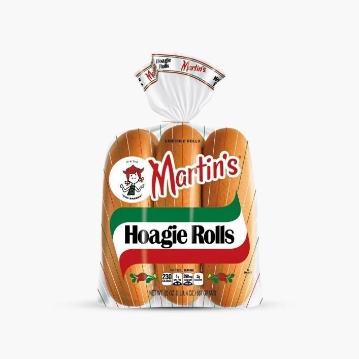 Hoagie rolls Martins 8? (6 Per Pack / 6 Packs per Box) PREORDER