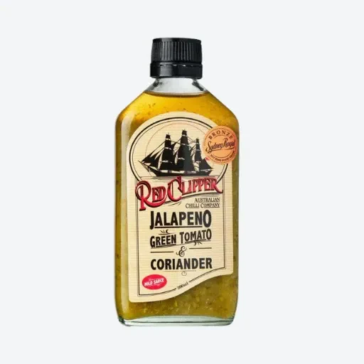 200ml Jalapeno Coriander and Green Tomato Sauce Red Clipper