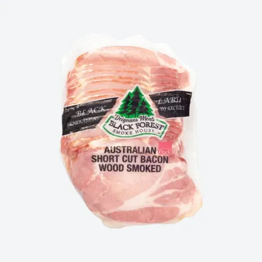 500g Bacon Short Cut R/L Sliced Black Forest Smokehouse