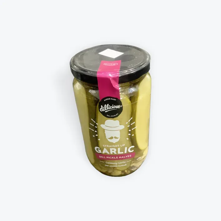 675g Dillicious Straight Up Garlic Dill Pickle Chips