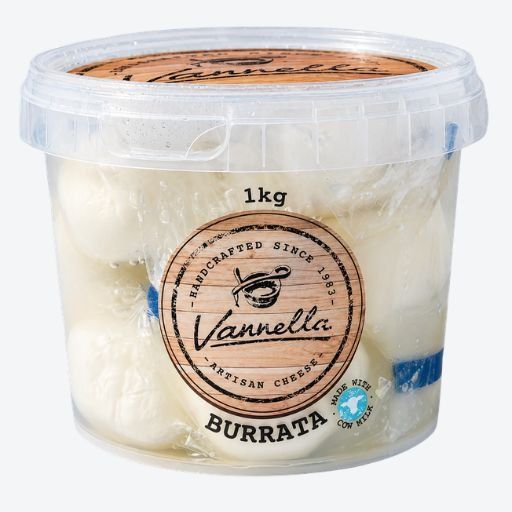 1kg Bucket Burrata Vanella (10 X 100g balls)