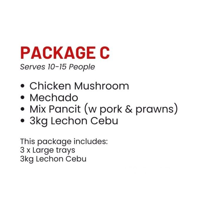 Package C (10-15 pax)