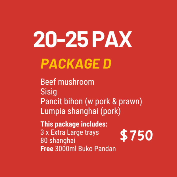 Package D (20-25 pax)