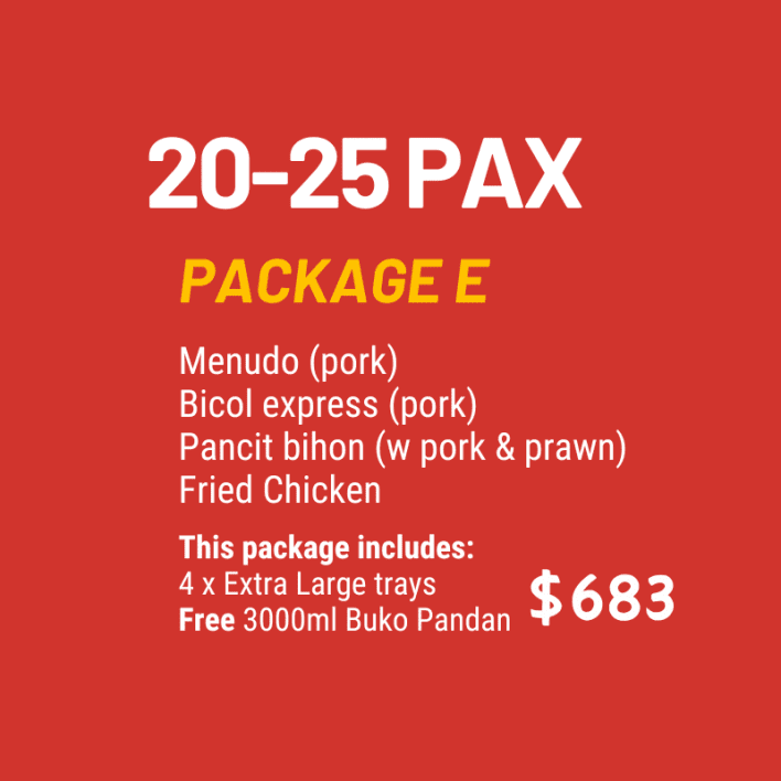 Package E (20-25 pax)