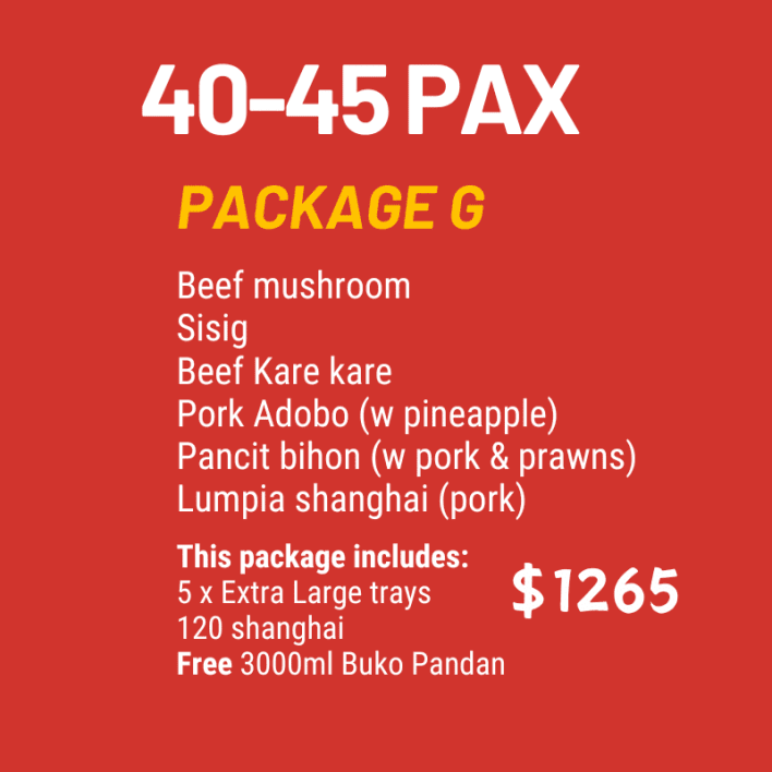 Package G (40-45 pax)