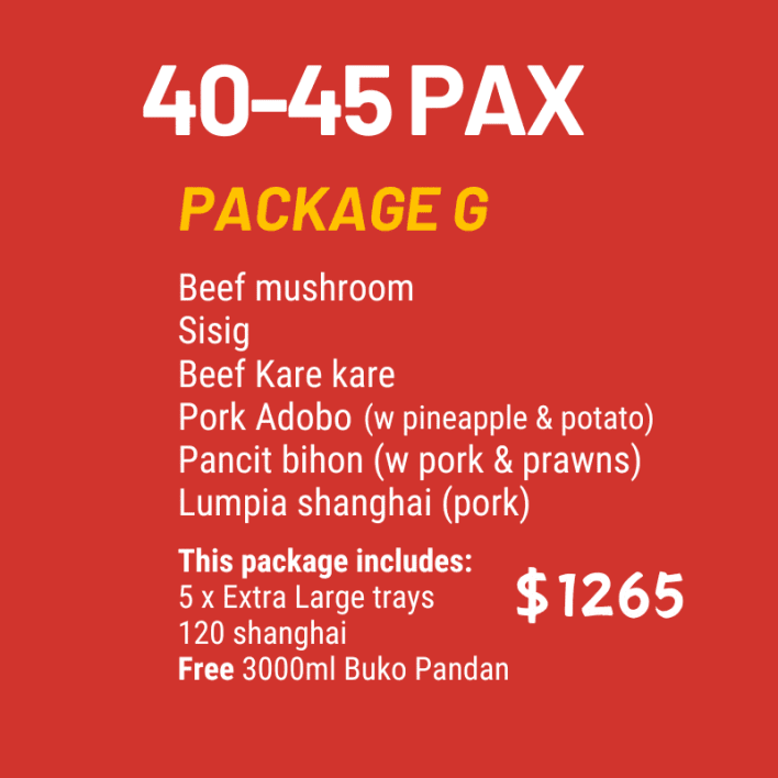 Package G (40-45 pax)