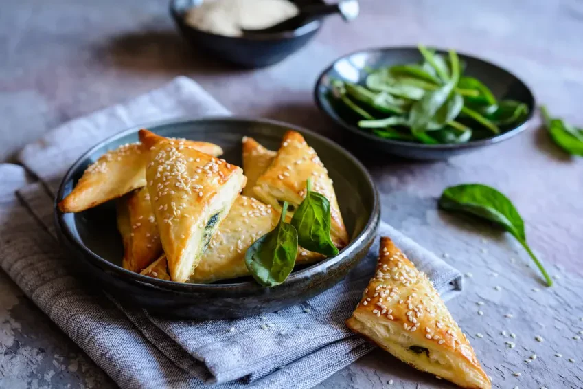 Spinach and Ricotta Triangles