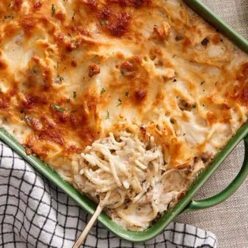 Chicken Tetrazzini Bake