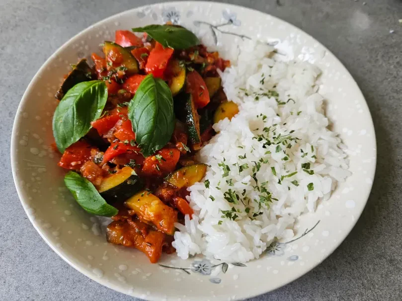 Vegetable Ratatouille with Rice