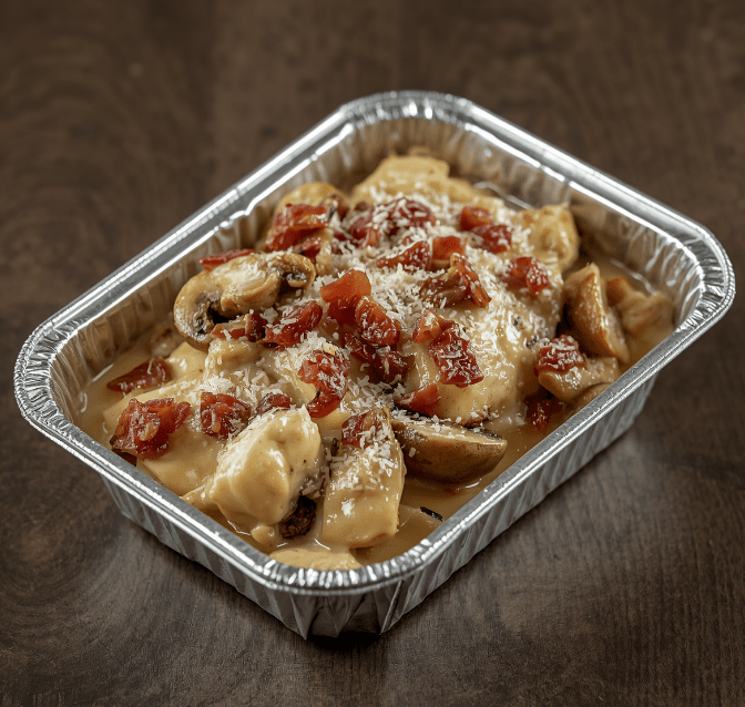 Creamy Chicken Carbonara with Mushroon, Bacon & Parmesan - Individual Pack