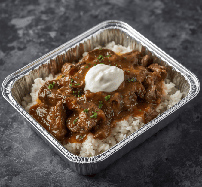 Beef Stroganoff with Rice - Individual Pack