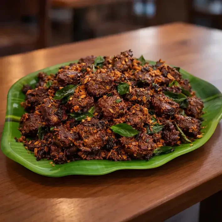 Beef Coconut Fry (Thenga Varattiyathu)