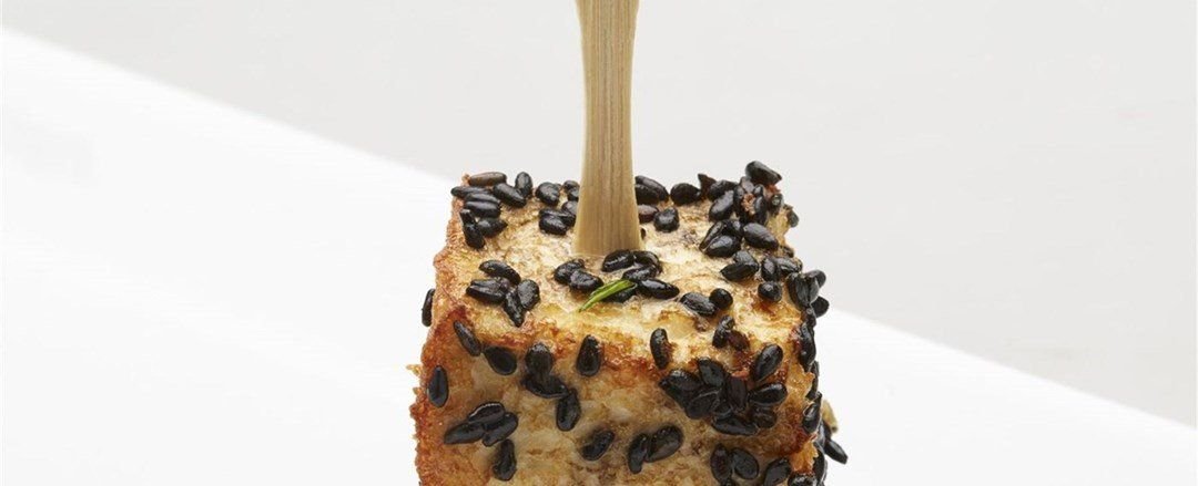 Sapore Black Sesame Crusted Soy Marinated Tofu Skewer – Vegan