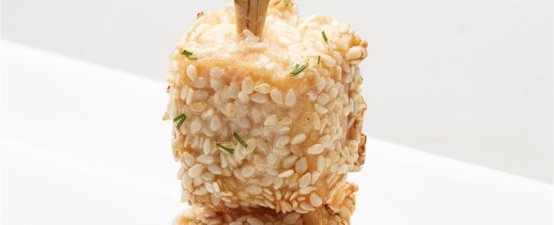 Sapore Miso Marinated Sesame Salmon Skewers with Aioli