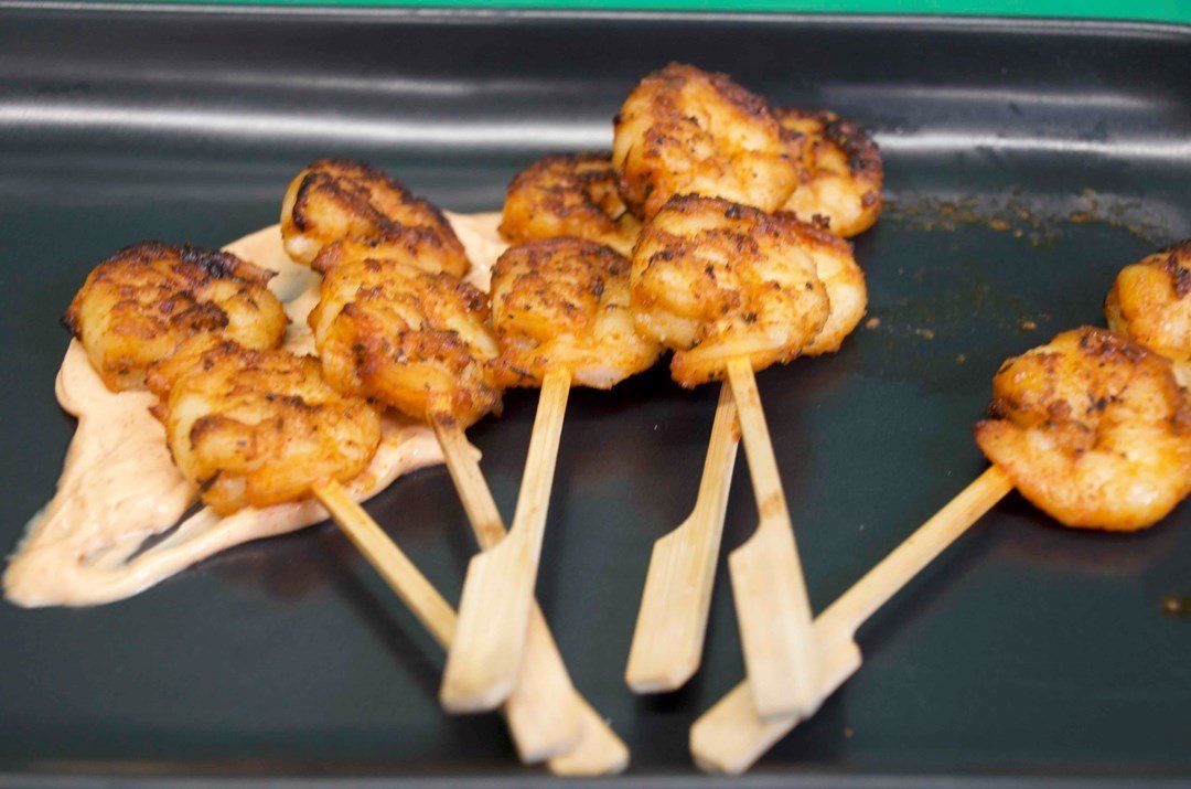 Vietnamese prawn skewer, lime aioli