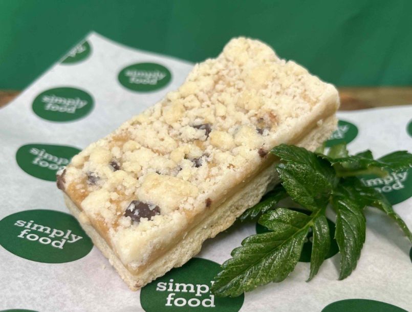 Tan shortbread slice