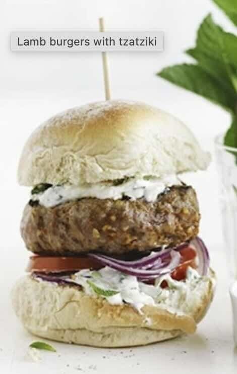 Moroccan lamb baby burger, harissa yoghurt