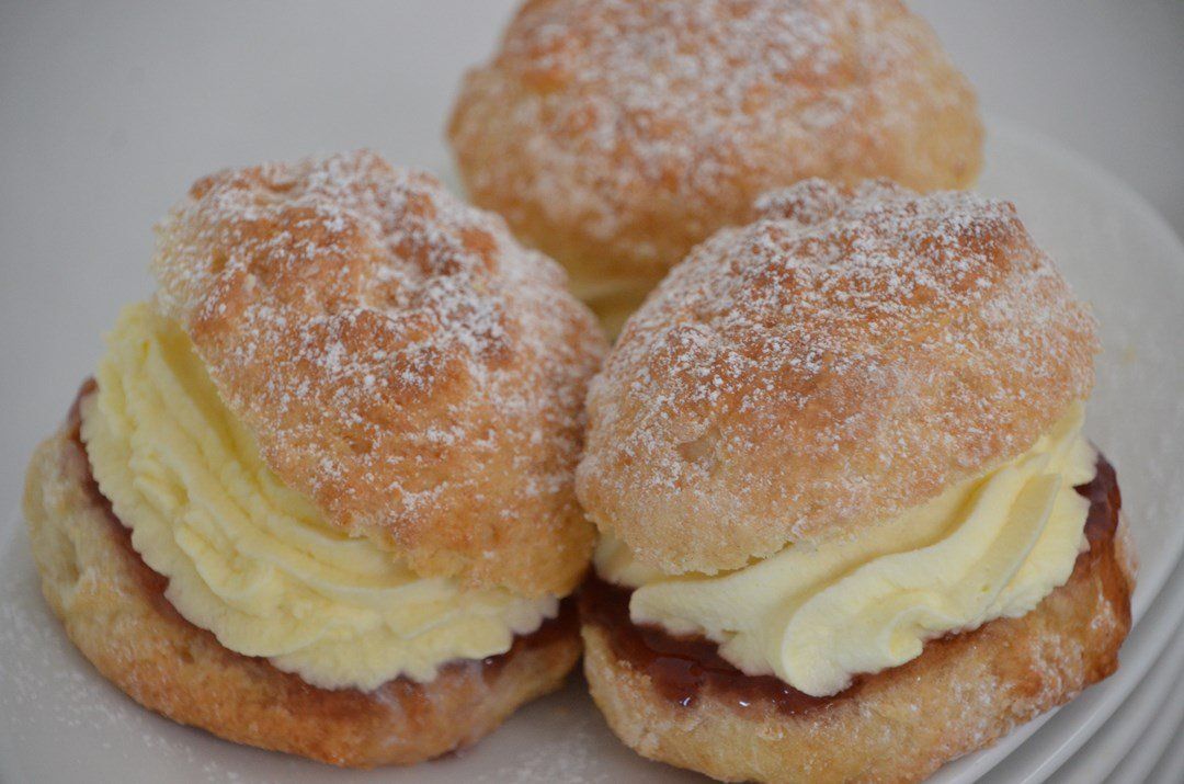 Devonshire jam, cream scones