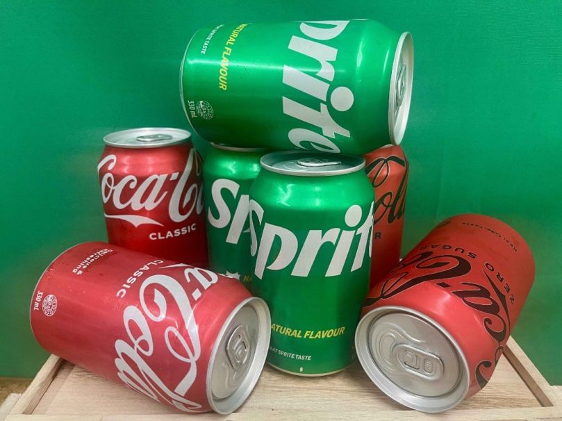 Coke, Coke Zero, Sprite, Sprite Zero can