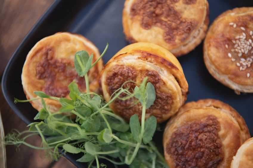 Chicken, cheddar, corn cocktail pies