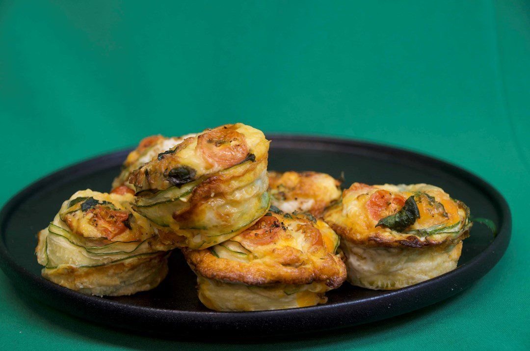 Cheesy egg cups wrapped in zucchini
