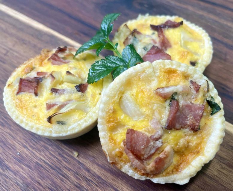 Bacon and egg quiche
