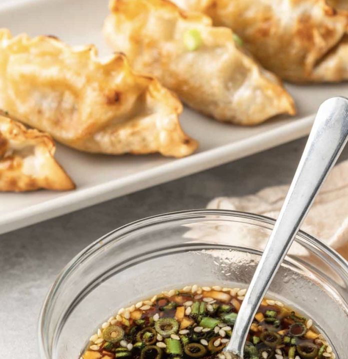Pork, bok choy dumpling, in-house sweet sour sauce