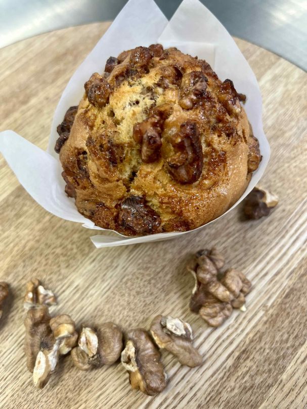 Winter maple walnut muffin