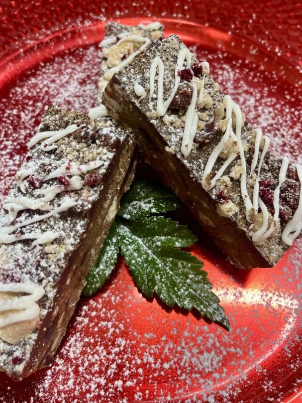 Christmas chocolate fudge slice 