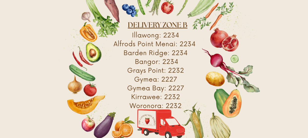 Delivery Zone B: Saturday, 1pm - 3pm