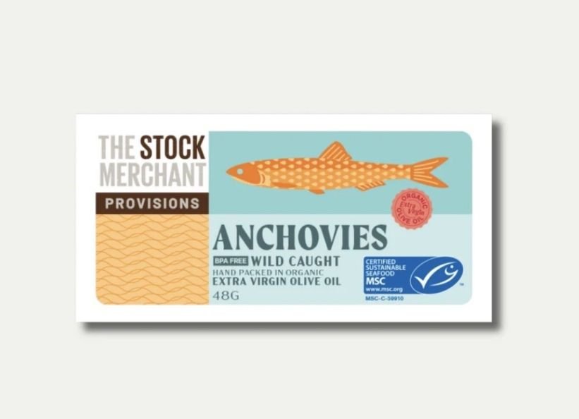 The Stock Merchant - Anchovies in Organic EVOO (48g)