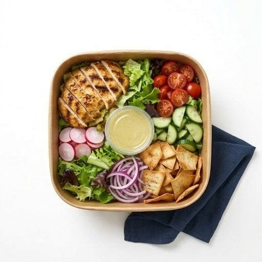Crispy Chicken Fattoush Bowl