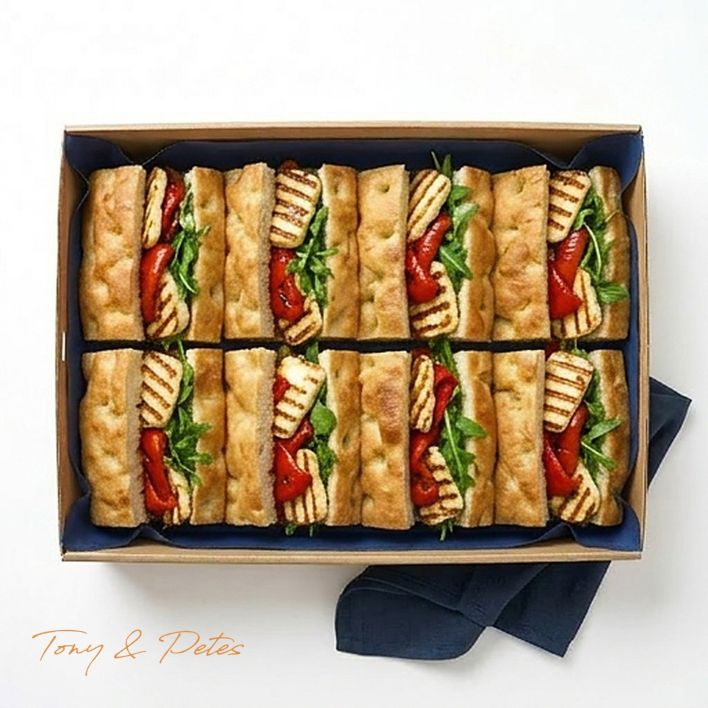 Haloumi & Roasted Pepper Focaccia