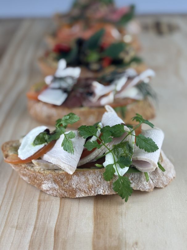 Roast Chicken Open Sandwich