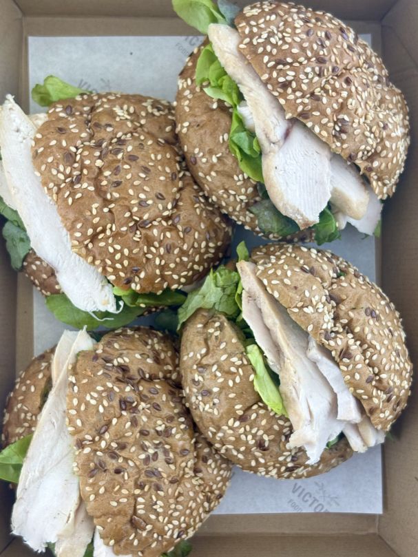 Chicken Pesto Salad Whole Grain Roll