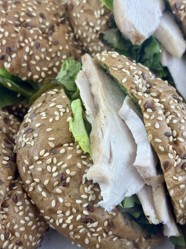 Chicken Pesto Salad Whole Grain Roll