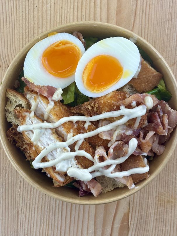 Crispy Chicken Caesar Salad Bowl